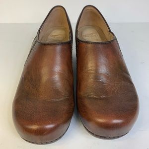 DANSKO Women’s Leather Tan Clogs Sz 10-11 1/2 (42)